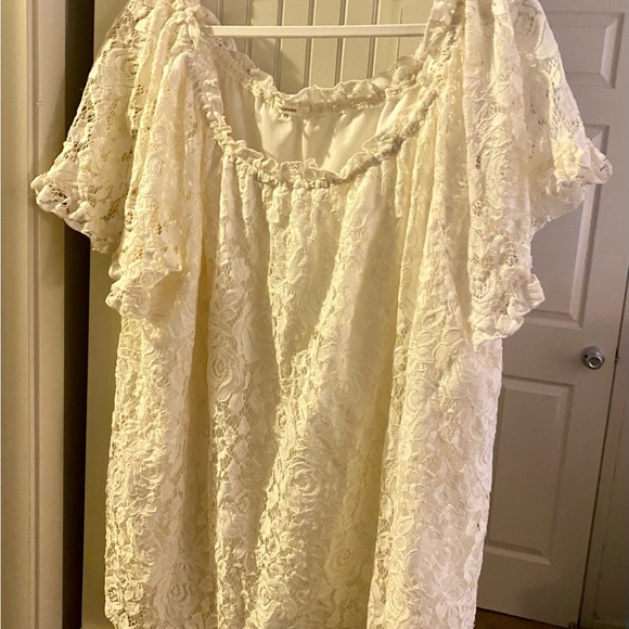 Maurice’s Off the Shoulder Lace Top in Cream - Picture 2 of 6